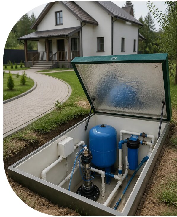 Автономное водоснабжение дома в Тихорецке от 154605 р. | АПаруса-Тхр